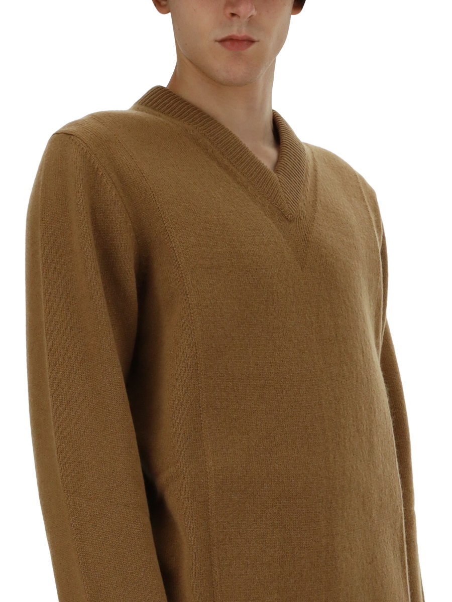 Jil Sander V-NECK SWEATER Beige