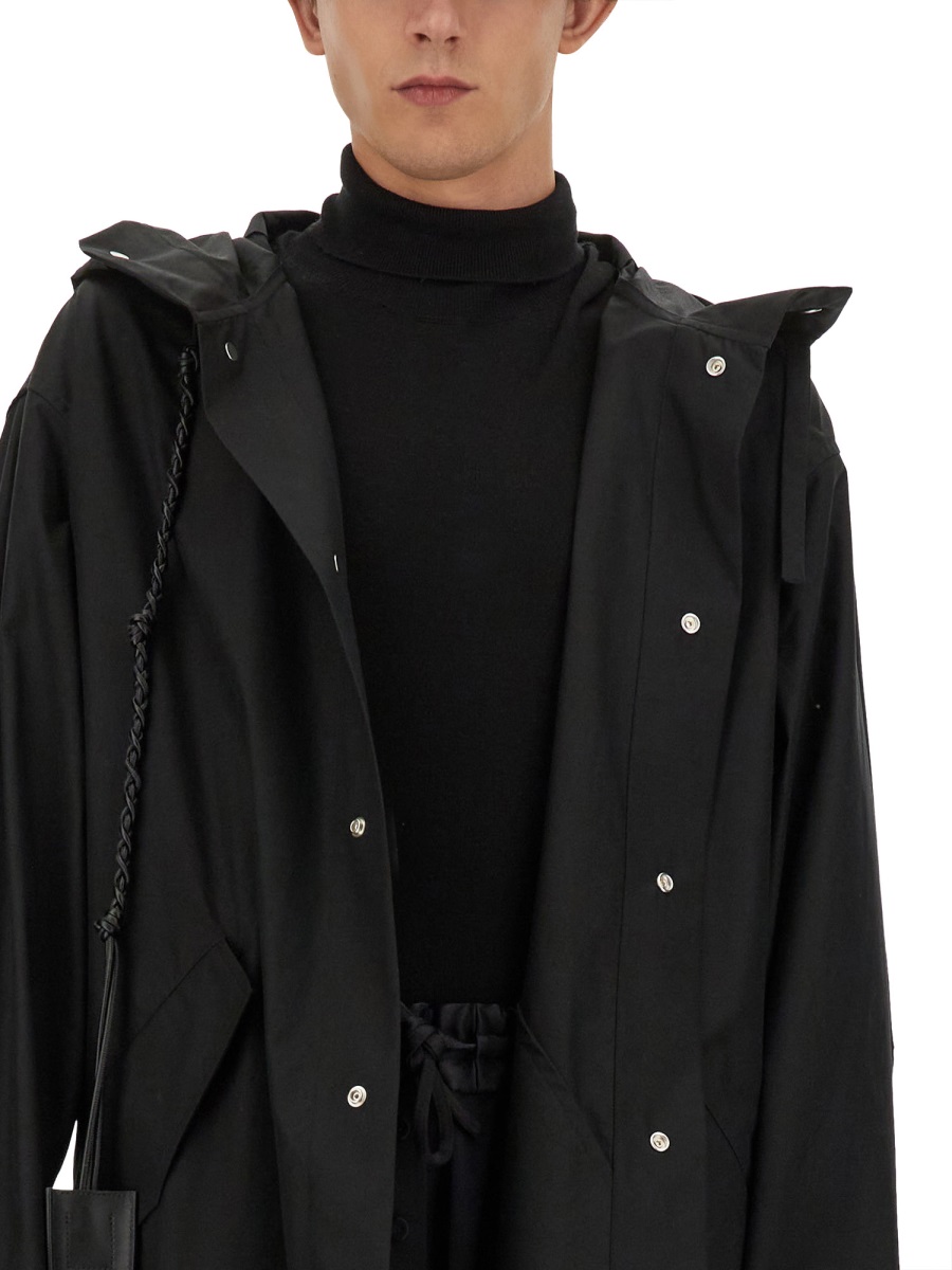 Jil Sander PARKA WITH LOGO Zwart