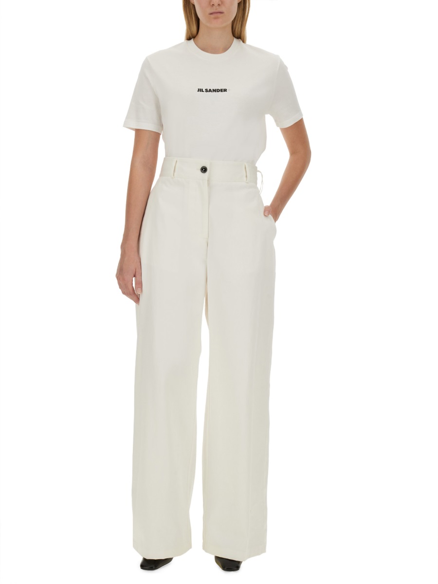 Jil Sander T-SHIRT WITH LOGO Wit