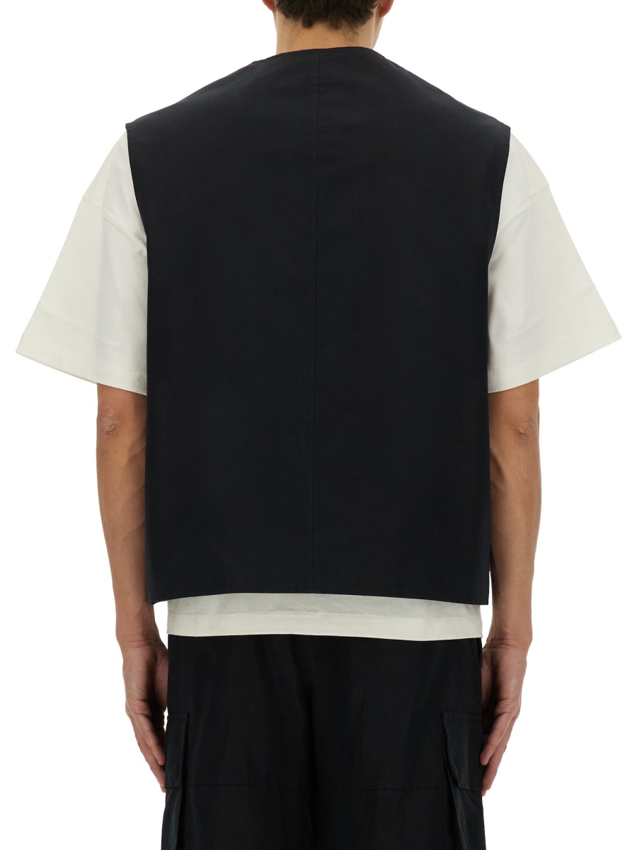 Jil Sander CARGO VEST Zwart