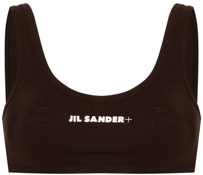 Jil Sander LOGO BIKINI TOP Bruin