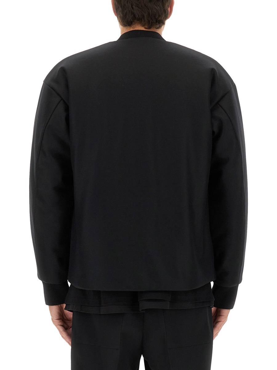 Jil Sander WOOL BOMBER. Zwart
