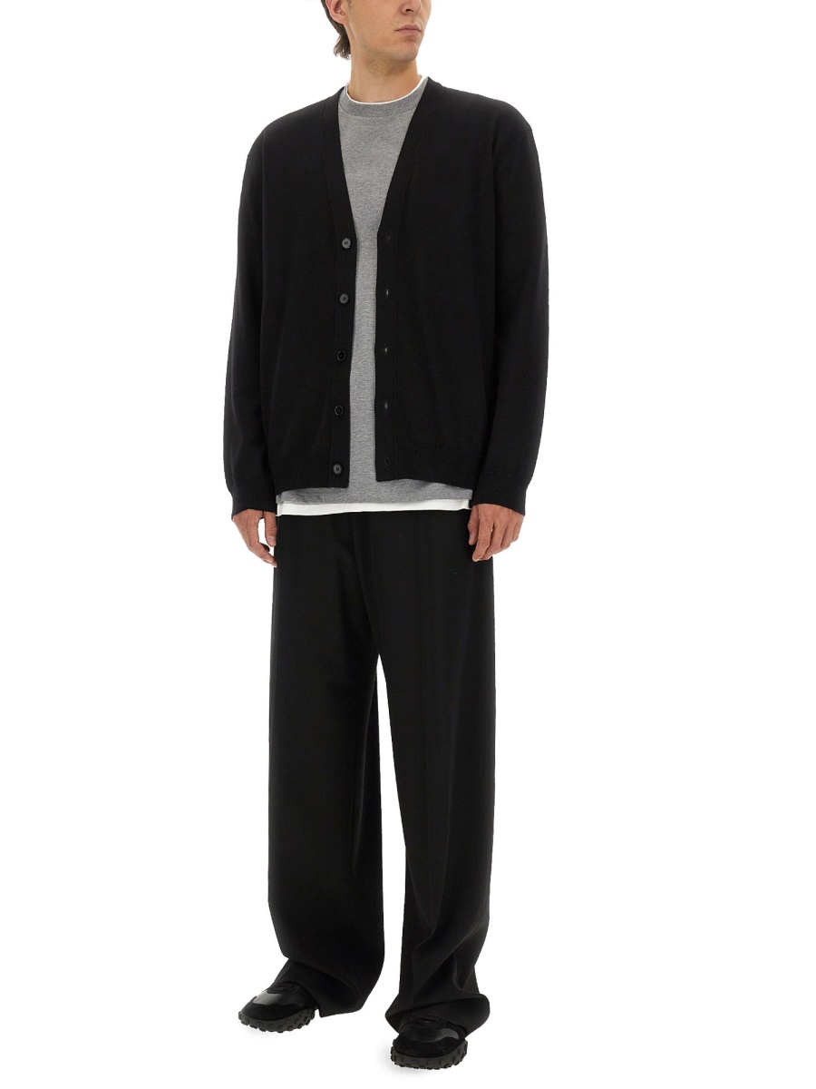 Jil Sander MERINO WOOL CARDIGAN Zwart