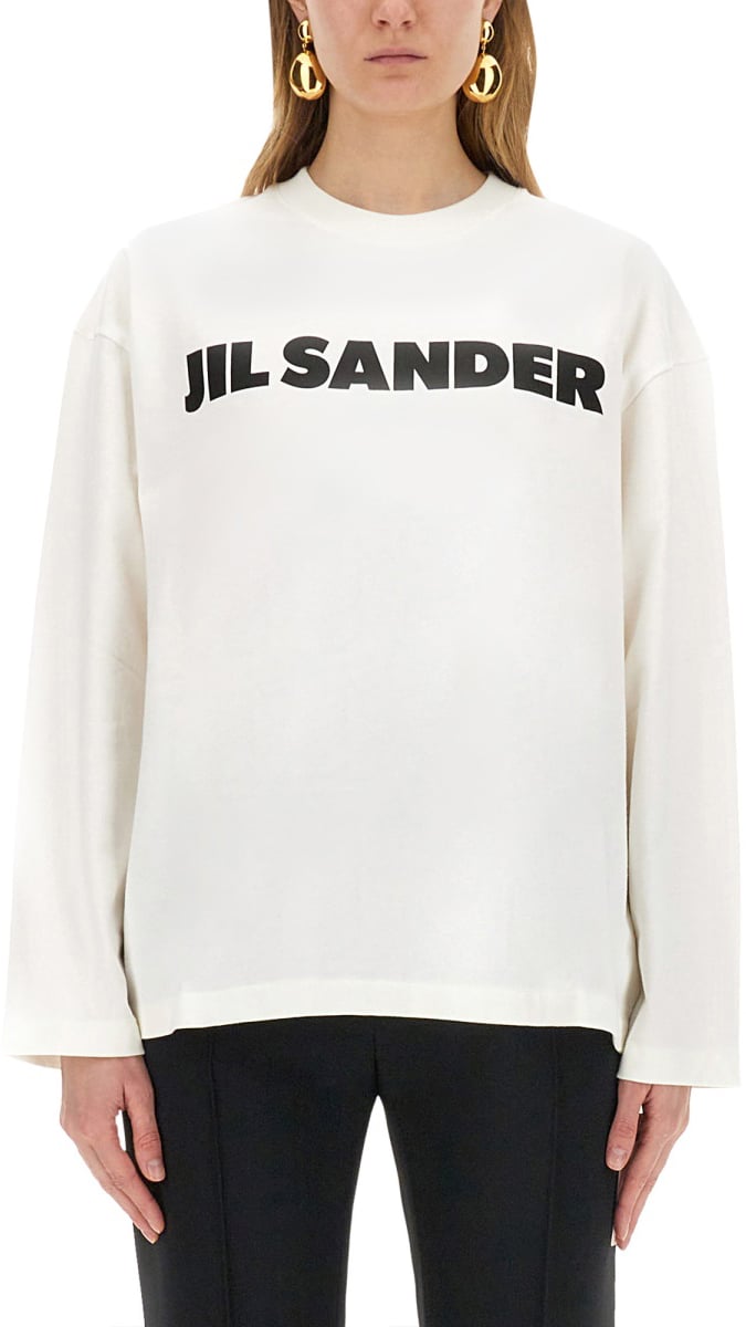Jil Sander T-SHIRT WITH LOGO Wit