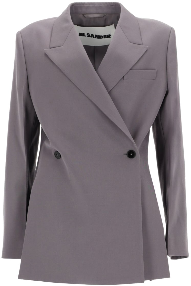 Jil Sander DOUBLE-BREASTED WOOL JACKET Grijs