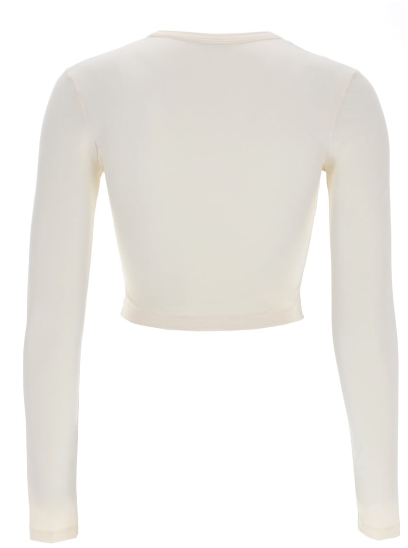 Jil Sander CROPPED TOP WITH LOGO Wit