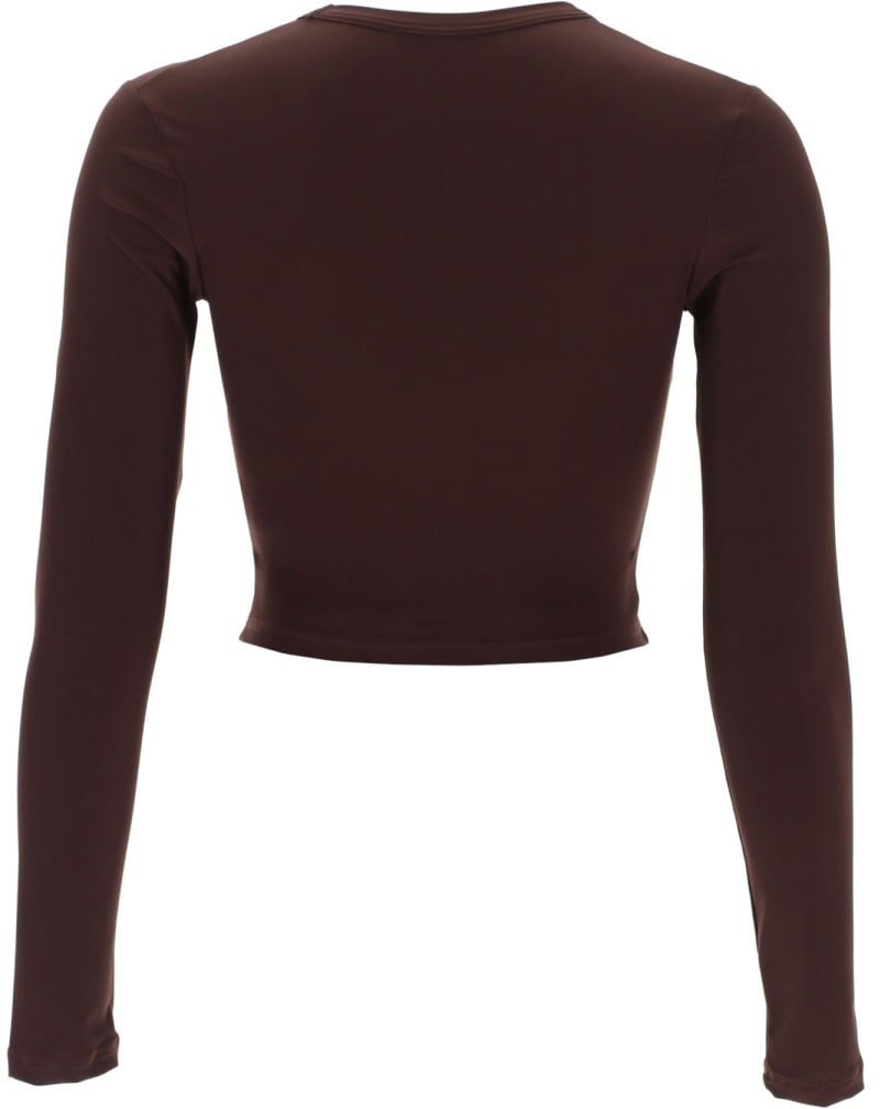 Jil Sander CROPPED TOP WITH LOGO Bruin