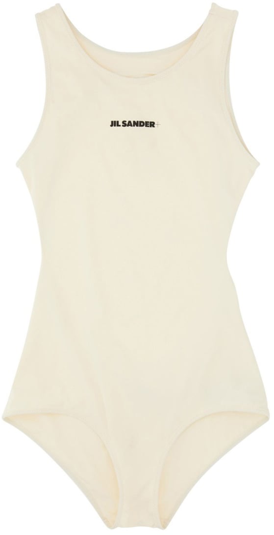 Jil Sander ONE PIECE SWIMSUIT WITH LOGO Wit