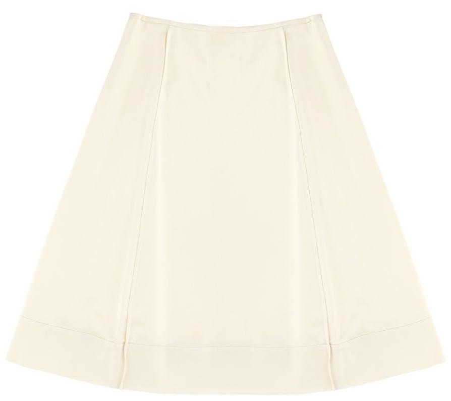 Jil Sander SATIN MINI SKIRT Beige