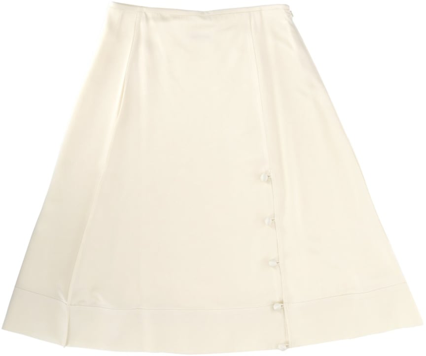 Jil Sander SATIN MINI SKIRT Beige