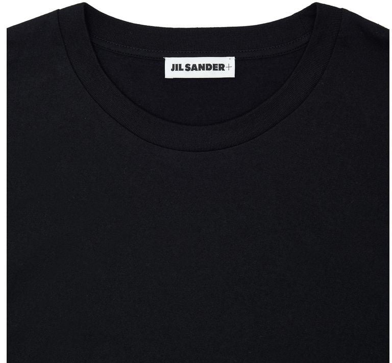 Jil Sander Black Cotton T-Shirt Zwart