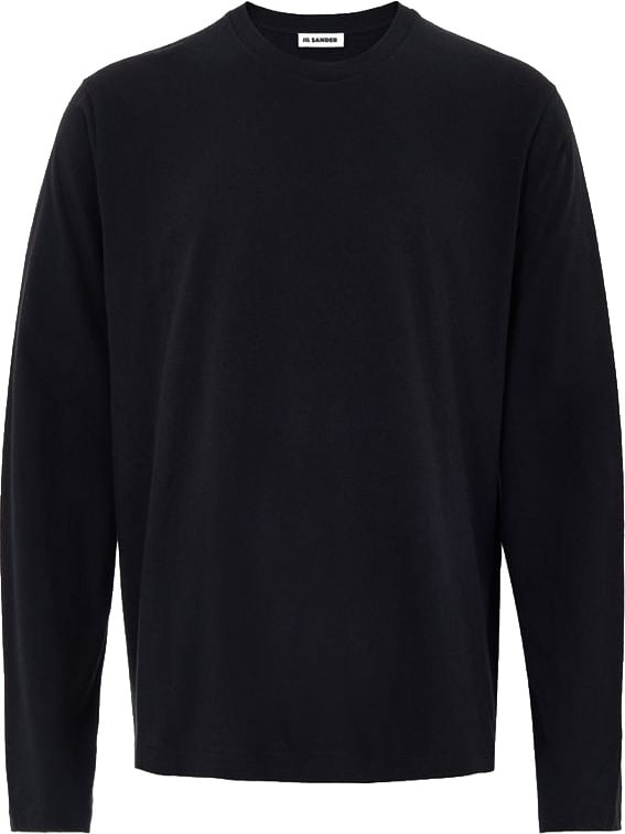 Jil Sander Black Cotton T-Shirt Zwart