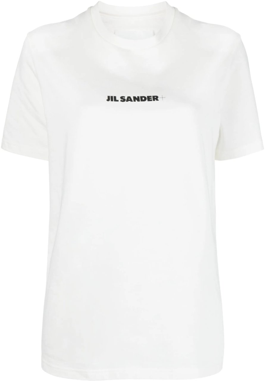 Jil Sander White Tshirt Minimalist Short-Sleeve T-Shirt Wit