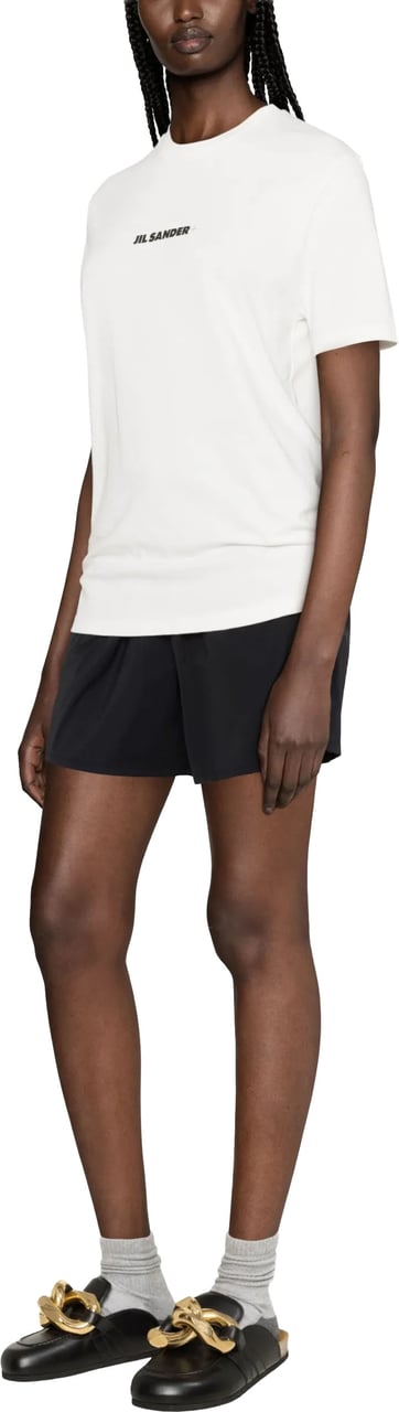 Jil Sander White Tshirt Minimalist Short-Sleeve T-Shirt Wit