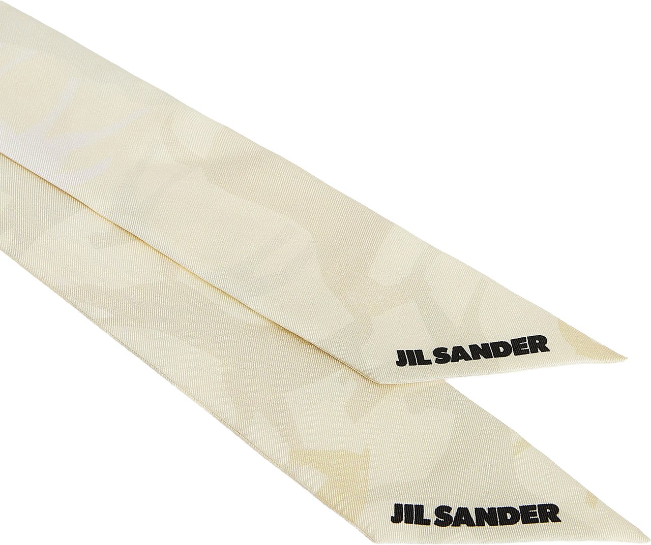 Jil Sander Beige Foulard Long Tapered Scarf Neutraal