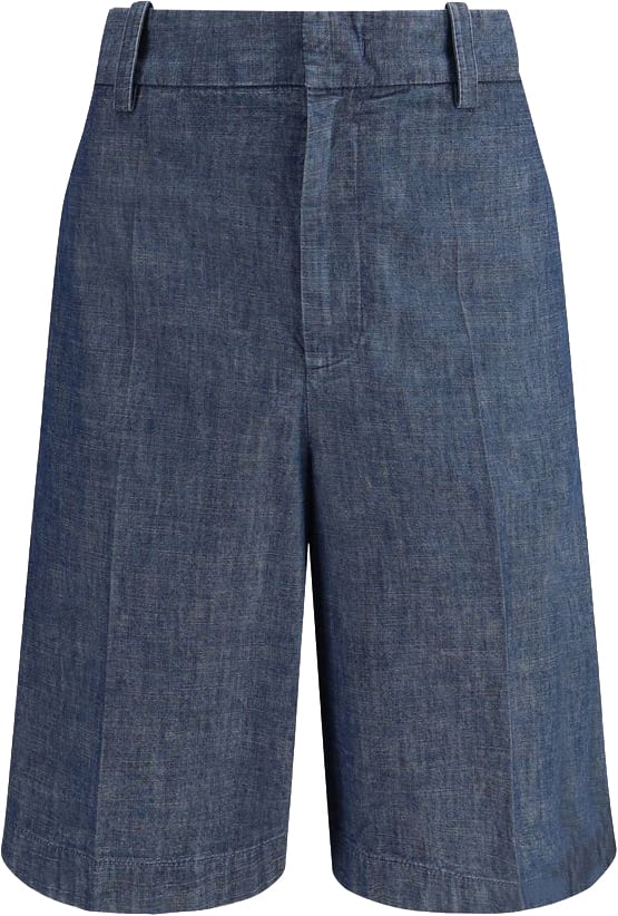 Jil Sander Blue Cotton Bermuda Shorts Blauw