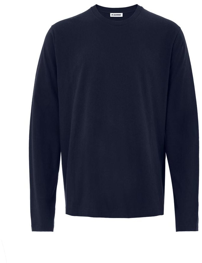 Jil Sander Jil Sander Blue Cotton T-Shirt Blauw