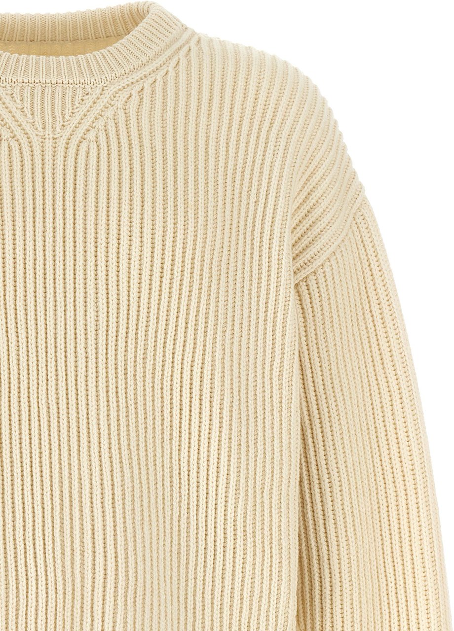 Jil Sander White Wool Cardigan Wit