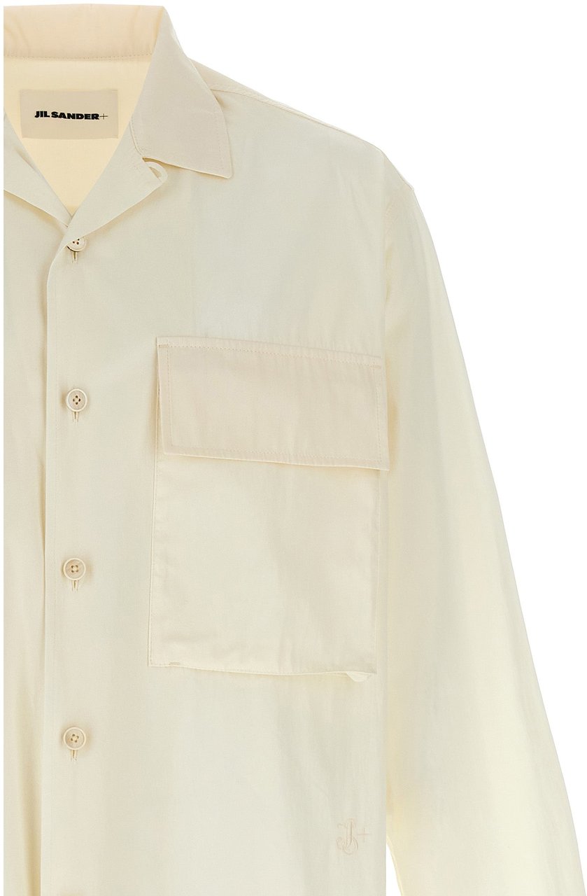 Jil Sander White Cotton Blouse Wit