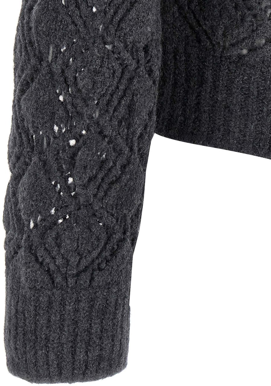 Jil Sander Gray Virgin Wool Cardigan Grijs
