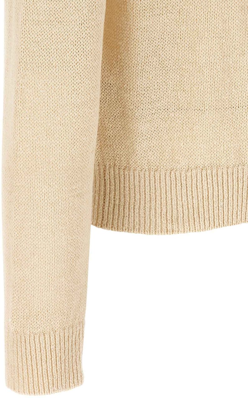 Jil Sander Beige Hemp Cardigan Beige