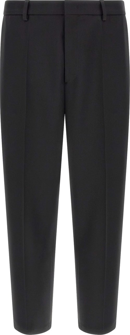 Jil Sander Black Polyester Dress Pants Zwart