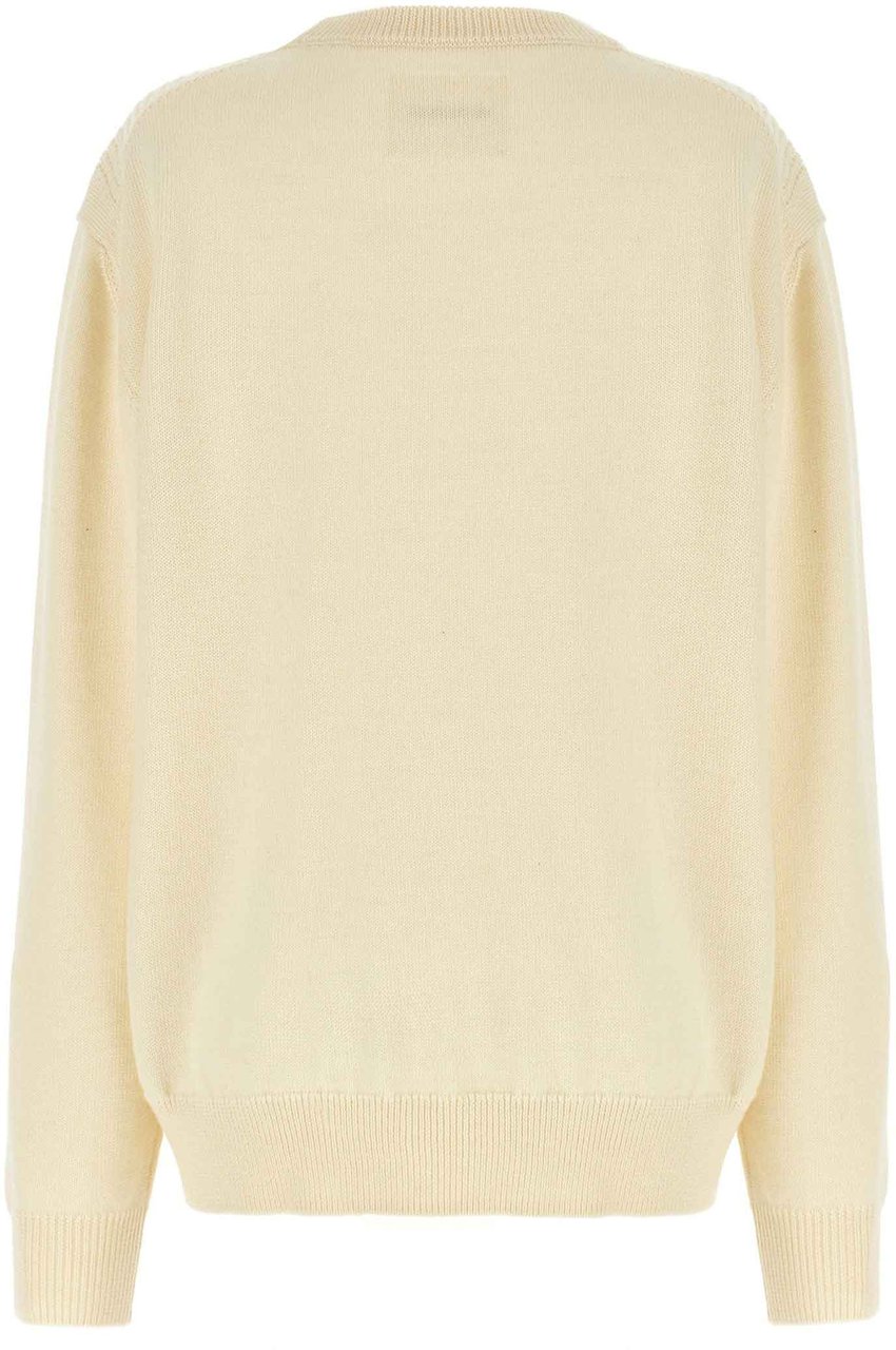 Jil Sander White Wool Cardigan Wit