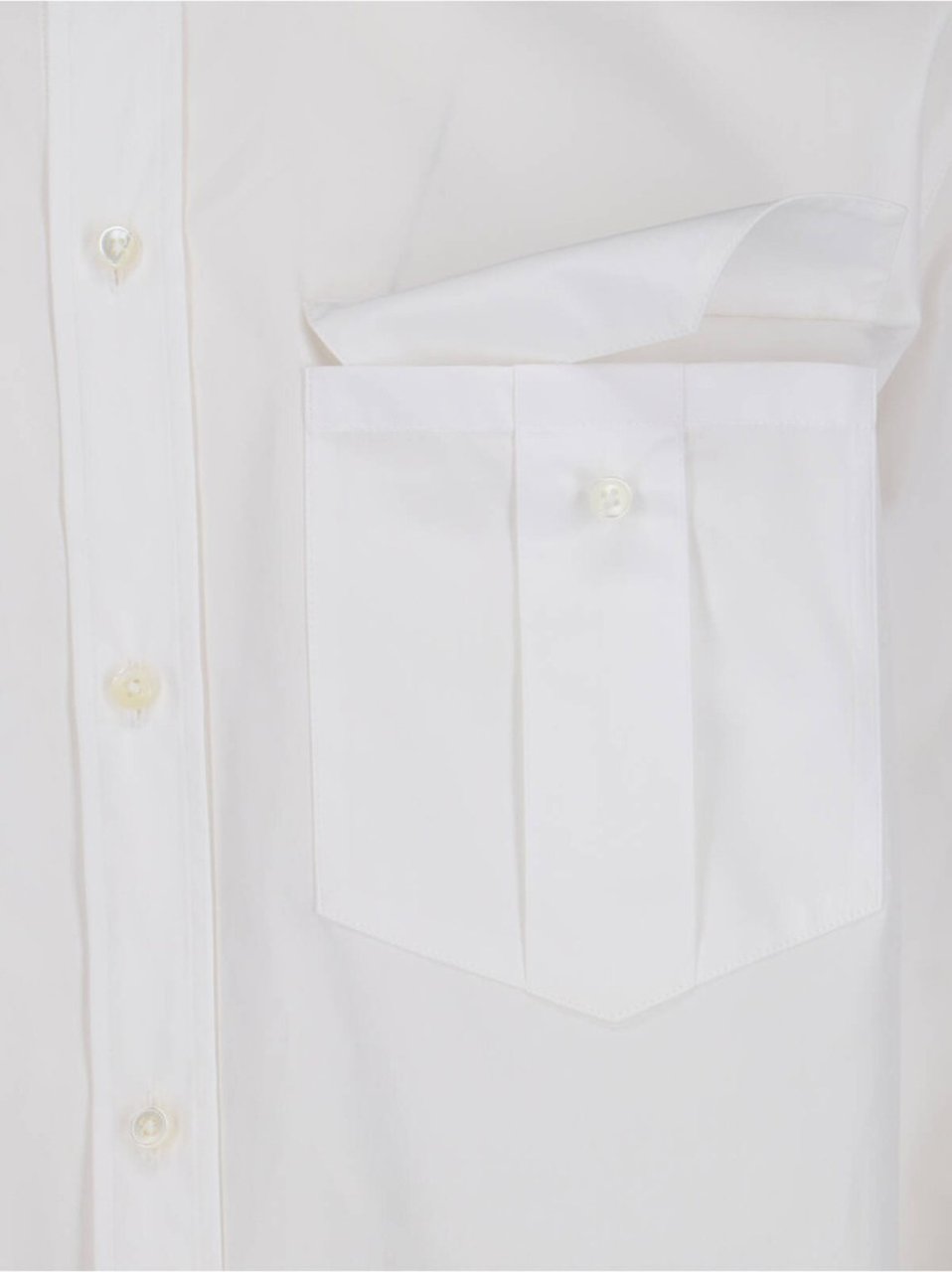 Jil Sander Mandarin Collar Shirt – White Wit
