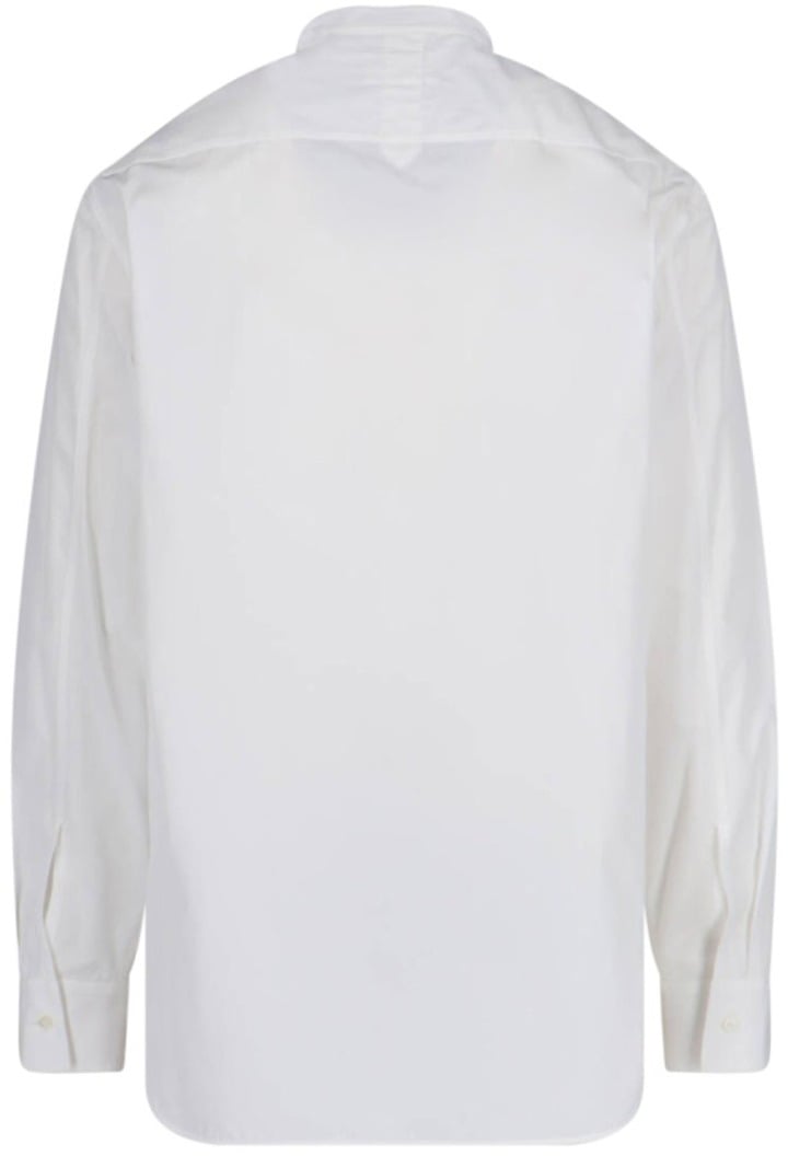 Jil Sander Mandarin Collar Shirt – White Wit