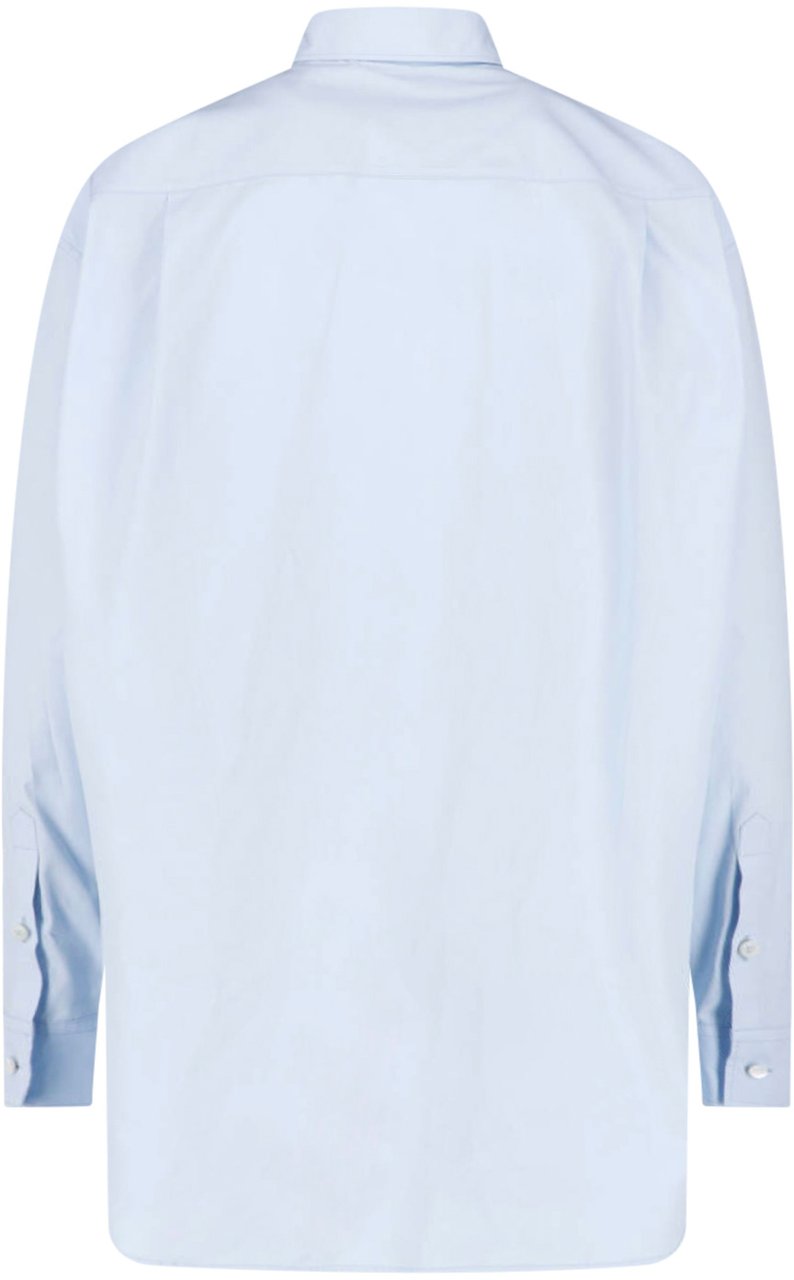 Jil Sander Light Blue Classic Collar Cotton Shirt Blauw