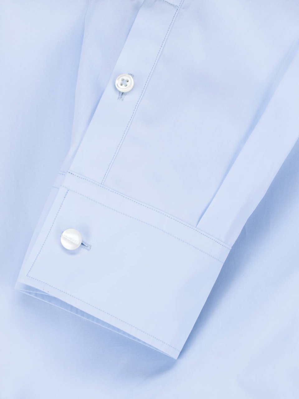 Jil Sander Light Blue Classic Collar Cotton Shirt Blauw