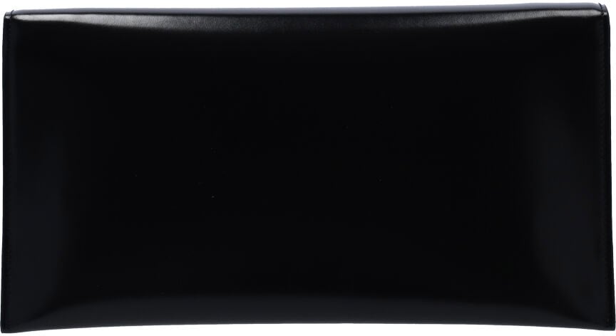 Jil Sander Calf Leather Shoulder Bag with Adjustable Strap Zwart
