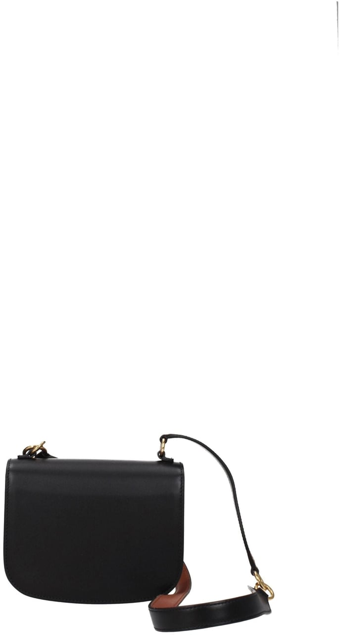 Jil Sander Black Leather Handbag Zwart