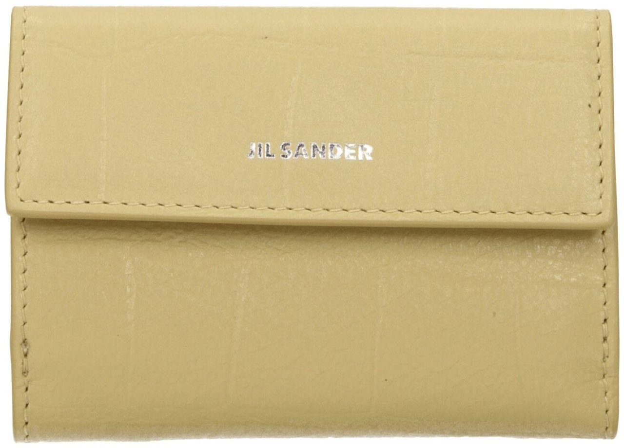 Jil Sander Jil Sander Yellow Leather Wallet Geel