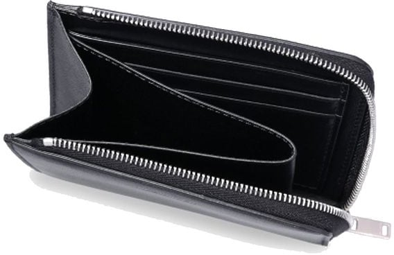 Jil Sander Jil Sander Black Calfskin Wallet Zwart