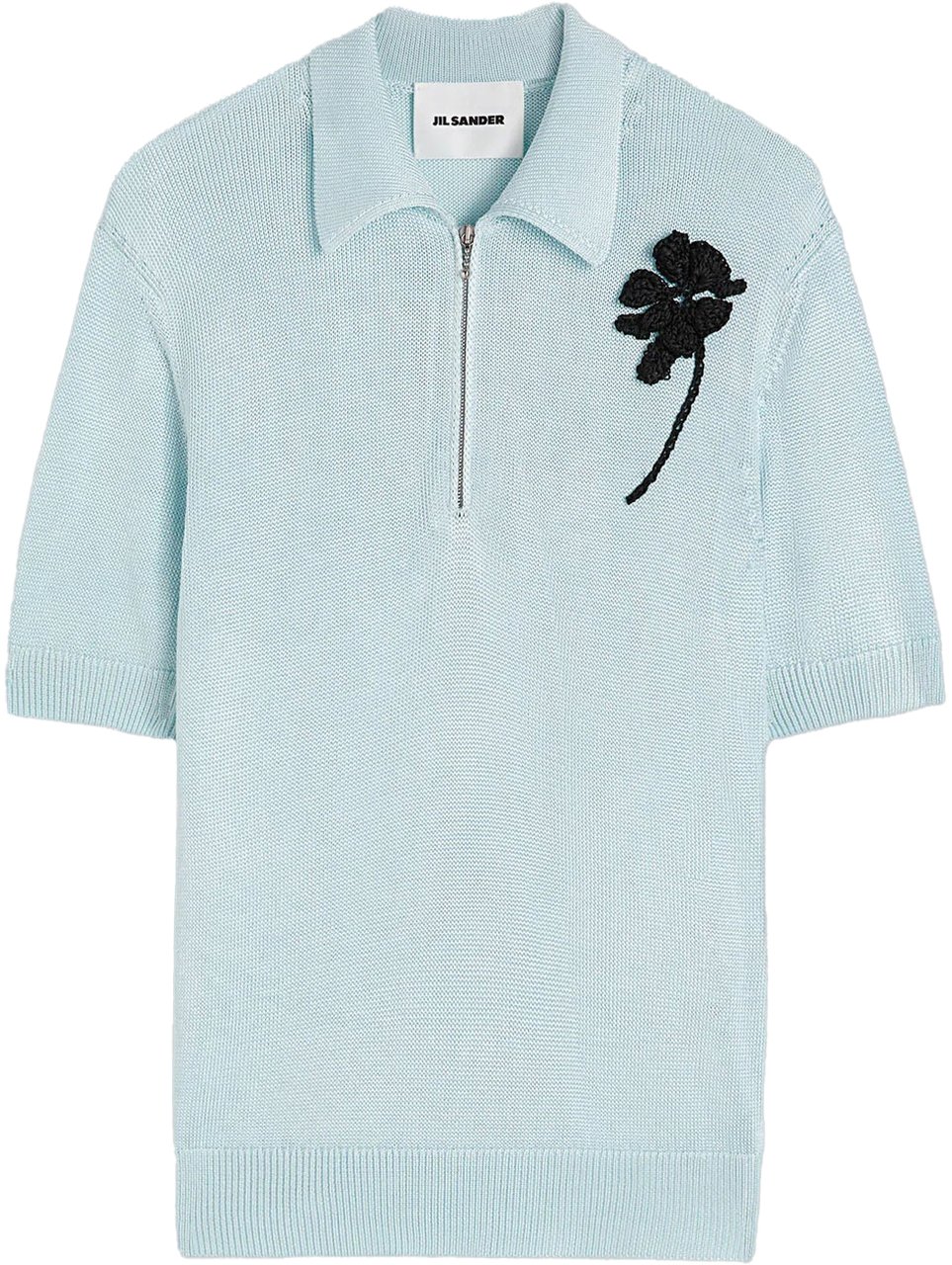 Jil Sander Crochet Flower Light Blue Blauw