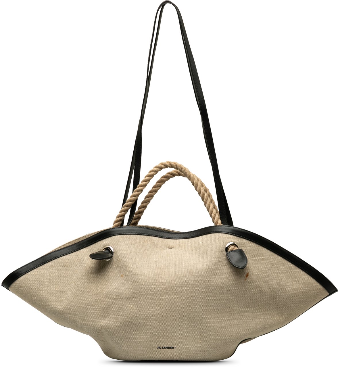 Jil Sander Canvas Sombrero Satchel Bruin