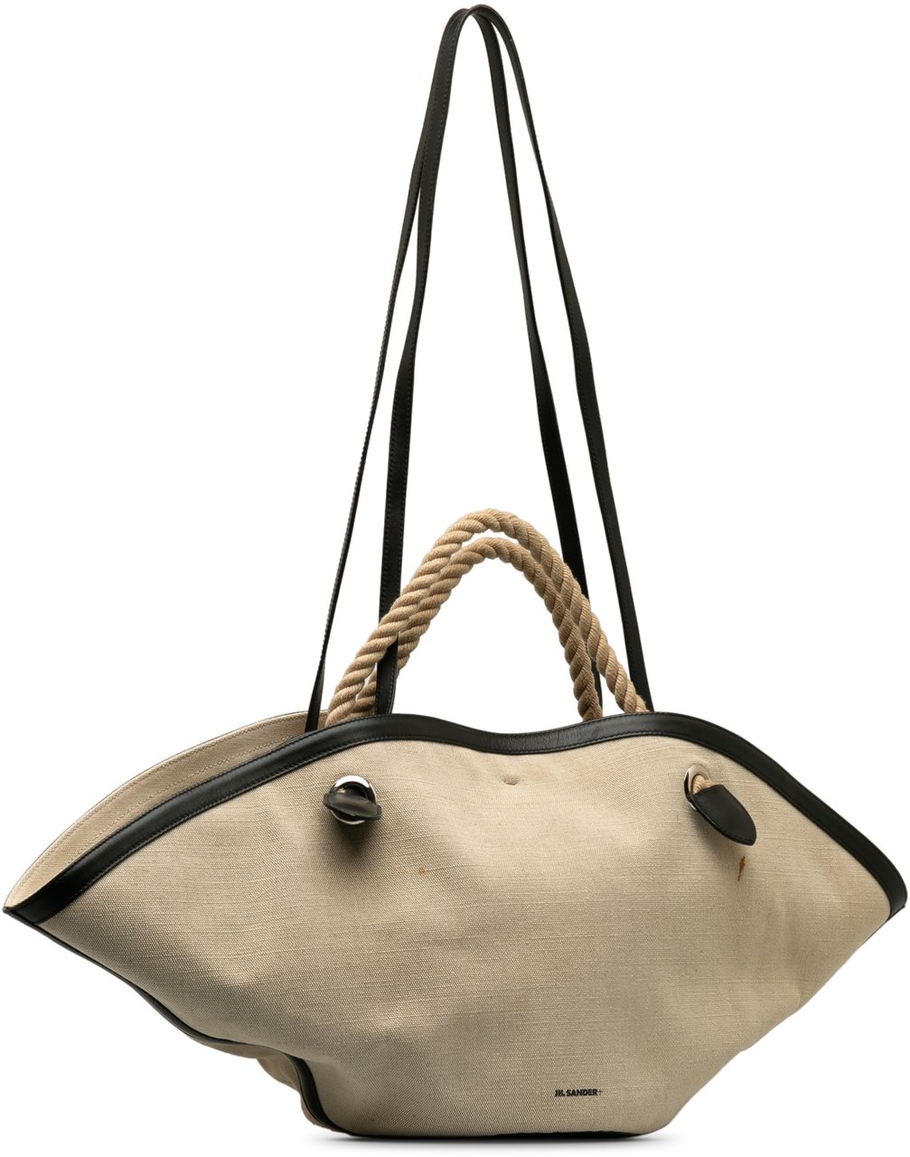 Jil Sander Canvas Sombrero Satchel Bruin