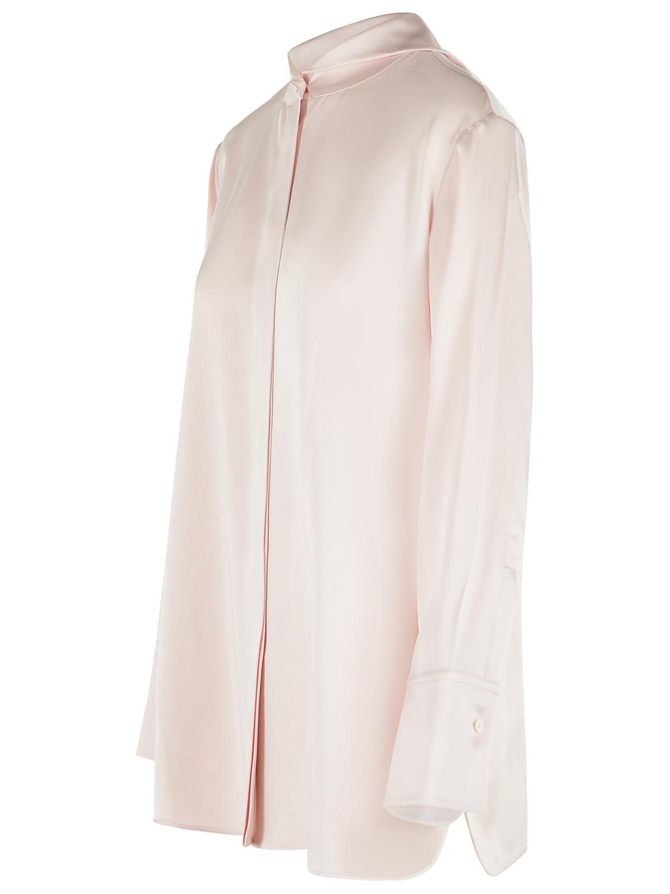 Jil Sander 'Fiocco' Pink Acetate And Viscose Shirt Neutraal