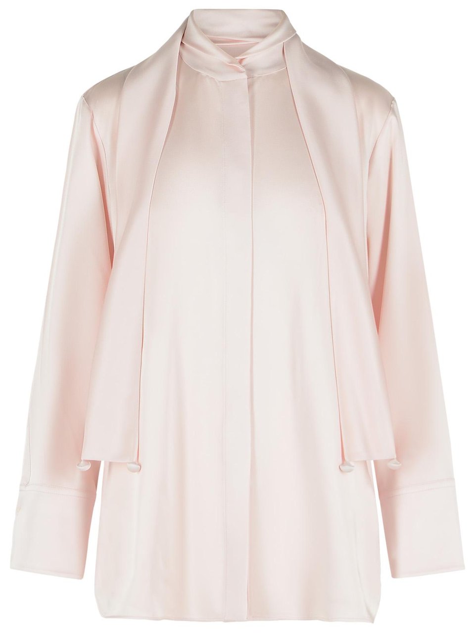 Jil Sander 'Fiocco' Pink Acetate And Viscose Shirt Neutraal
