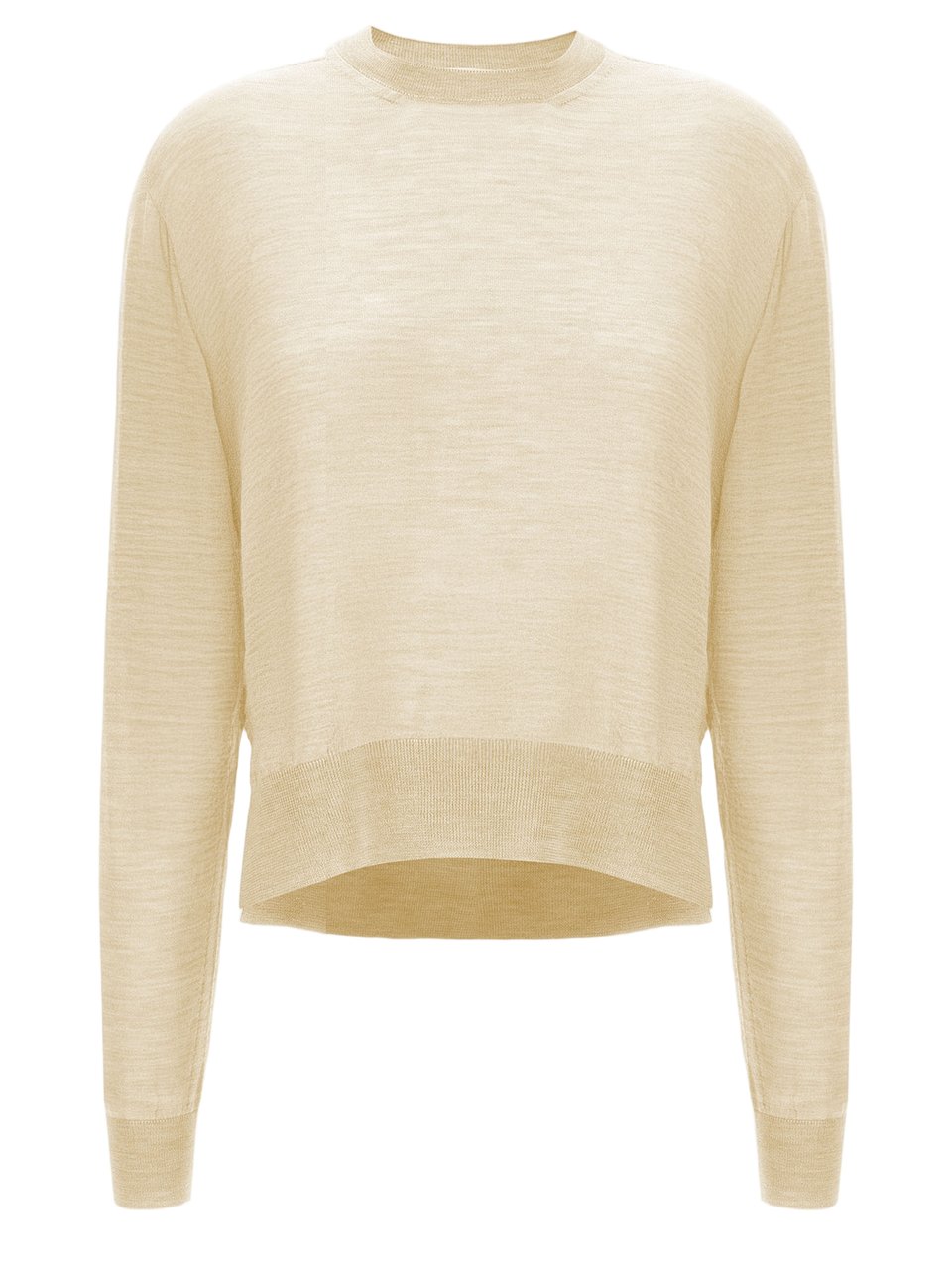 Jil Sander Wool and Cashmere Blend Sweater Neutraal