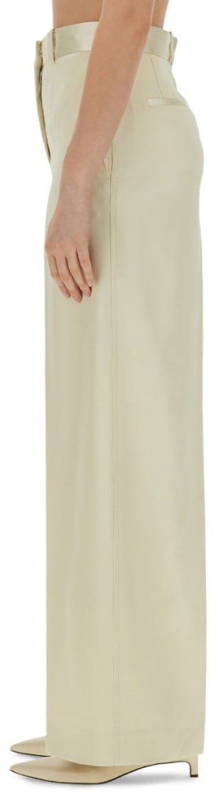 Jil Sander High-Waisted Tailored Pants With Wide Legs Neutraal