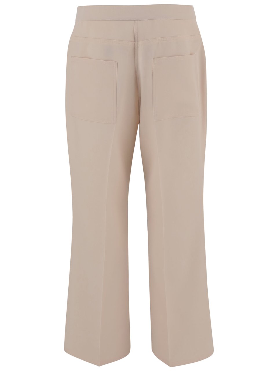 Jil Sander Tailored Beige Wool Trousers with Pressed Creases Neutraal