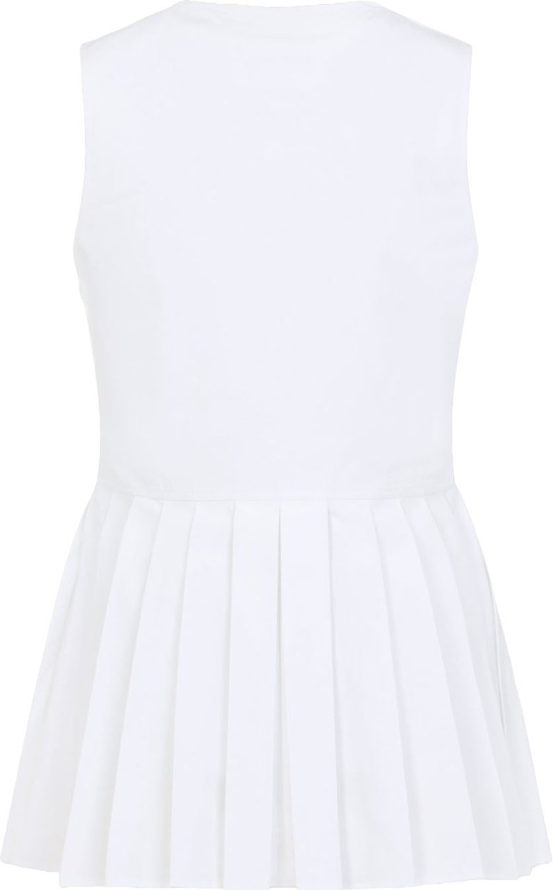 Jil Sander Sleveless A-Line Pleated Top Divers