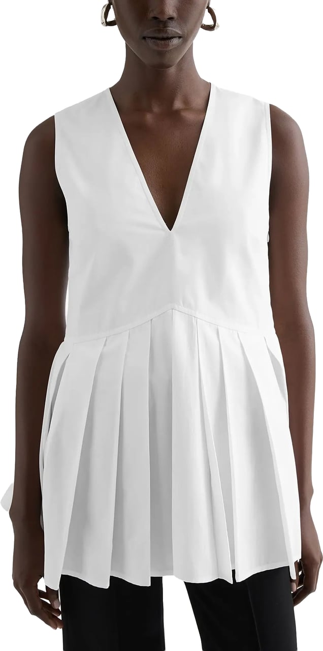 Jil Sander Top 130 Pl White Wit