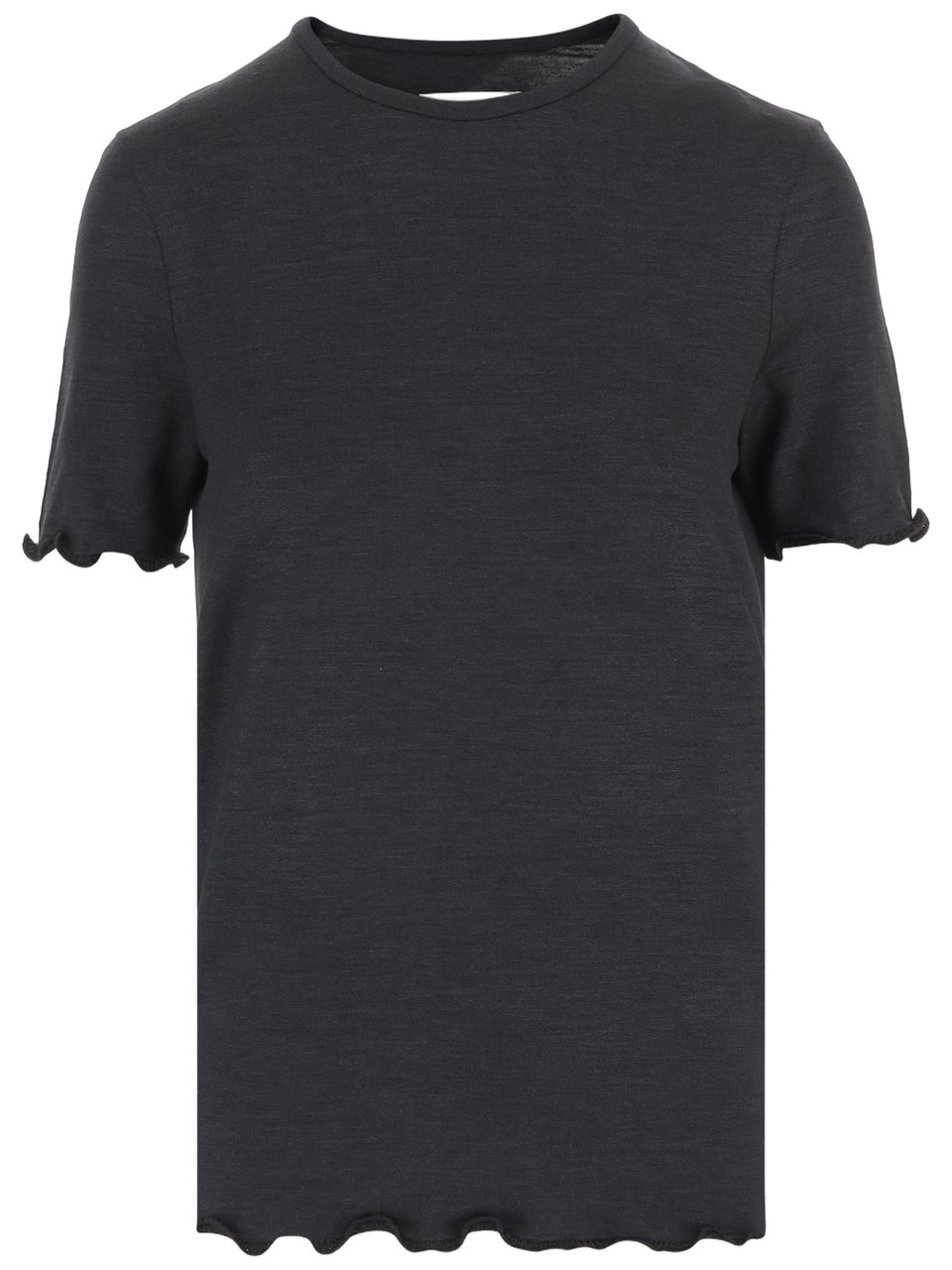 Jil Sander Black Silk Blend T-Shirt Zwart