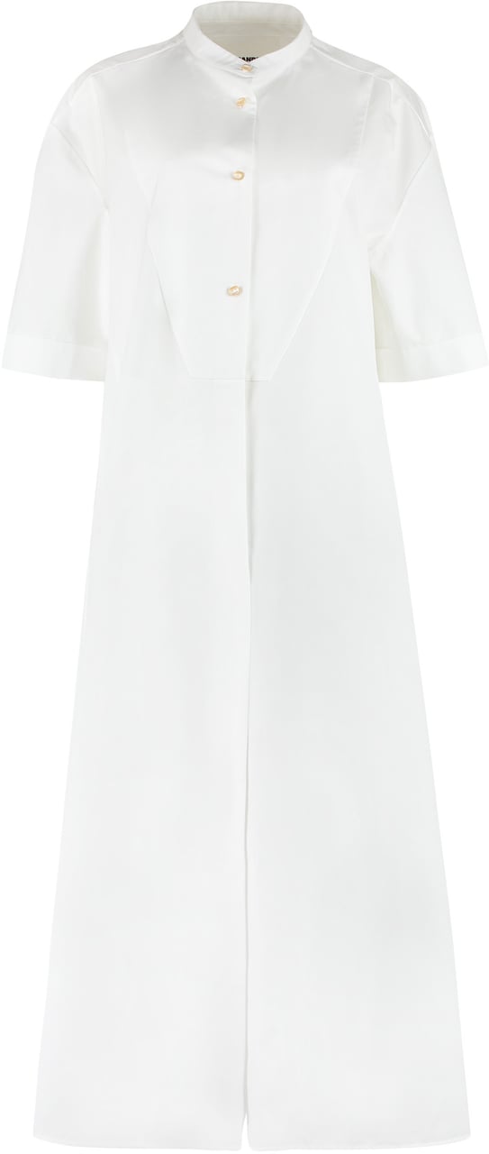 Jil Sander Cotton shirtdress Wit