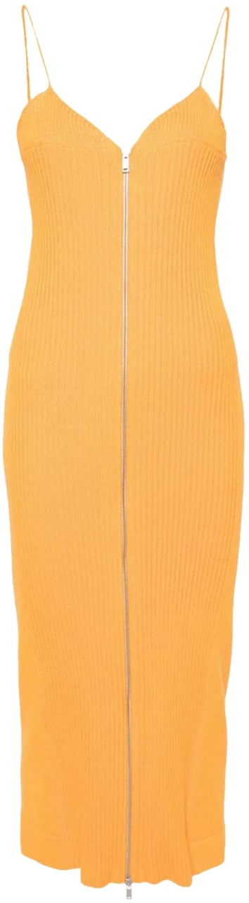 Jil Sander Zipper Dress Mango Oranje