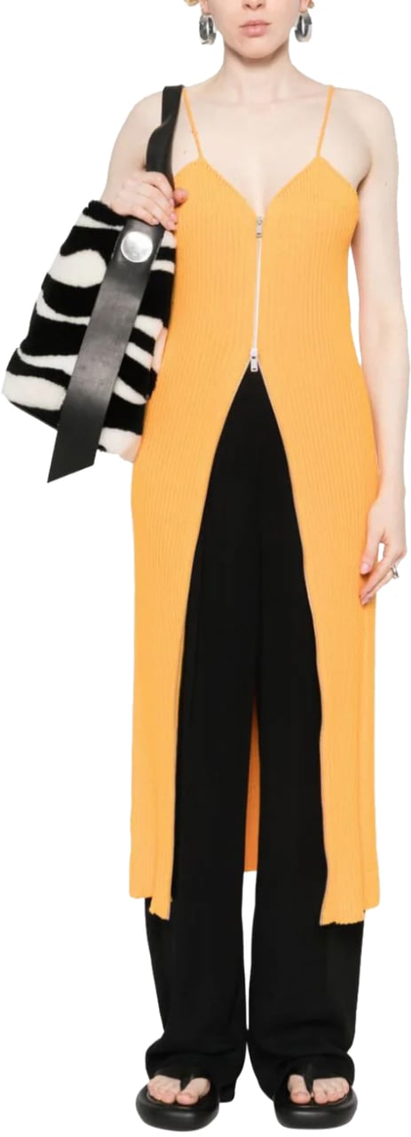 Jil Sander Zipper Dress Mango Oranje