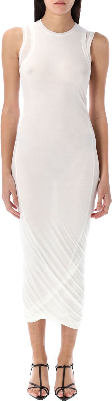 Jil Sander Tank Mini Dress Bianco Wit